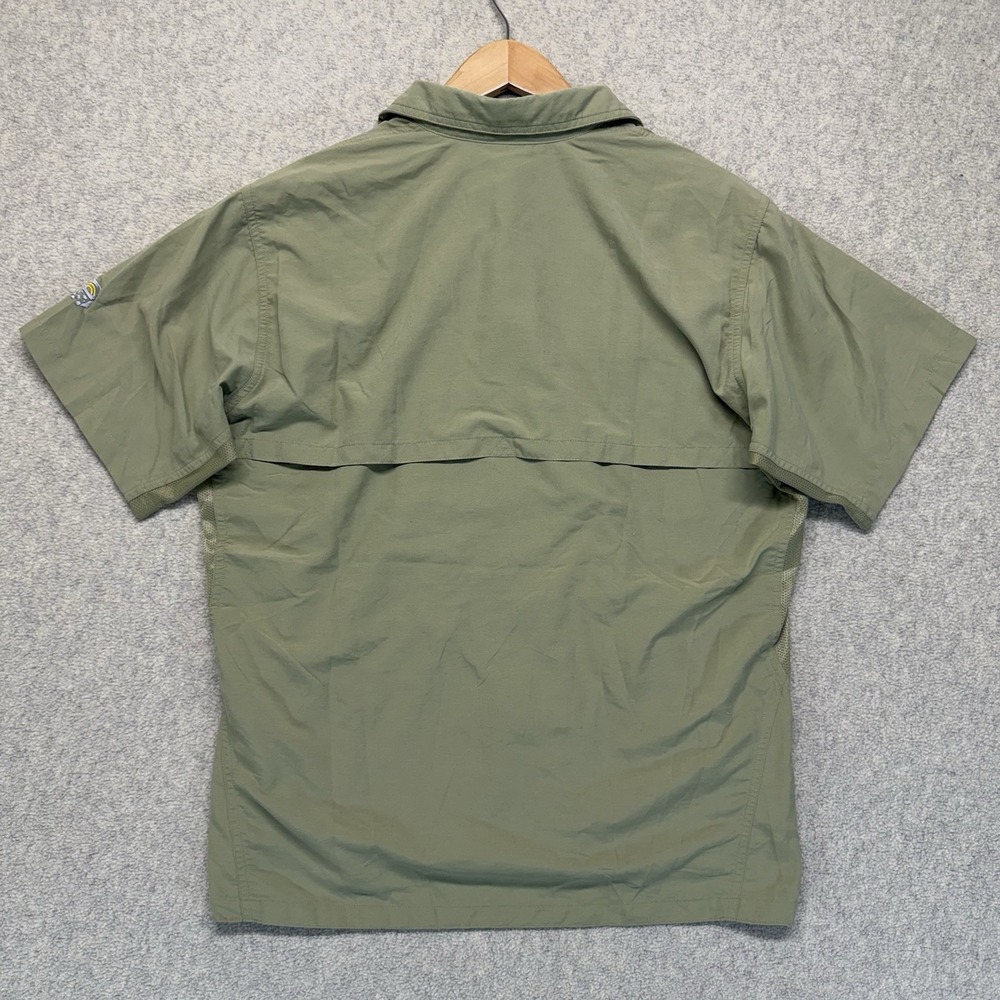 Mountain Hardwear Mens M Hiking Shirt Green Short Sleeve Vented‎ Outdoor Trail - Picture 10 of 12